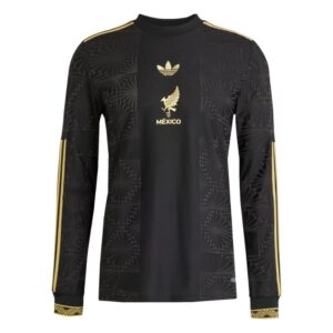 Maillot Mexique Noir Or Gold Cup Longues Manches 2025